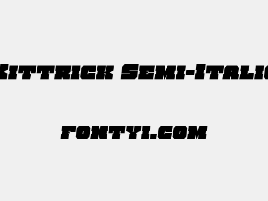 Kittrick Semi-Italic