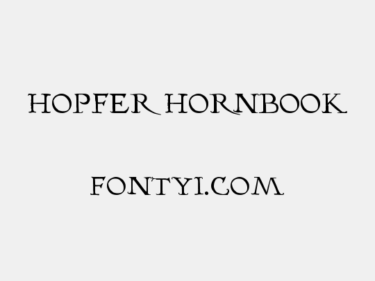 Hopfer Hornbook