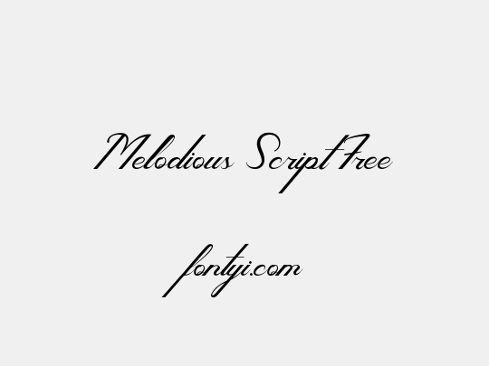 Melodious Script Free