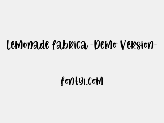 Lemonade fabrica -Demo Version-
