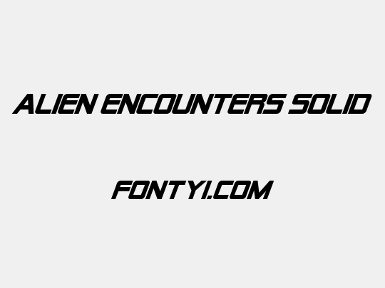 Alien Encounters Solid