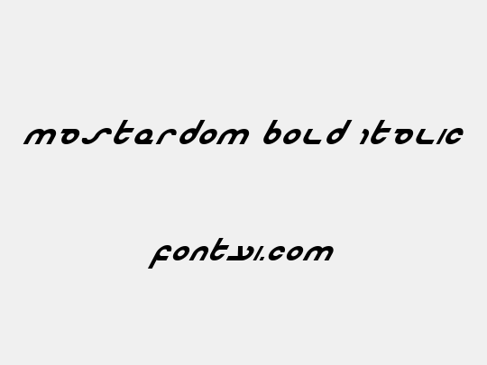 Masterdom Bold Italic