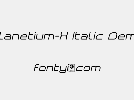 Planetium-X Italic Demo