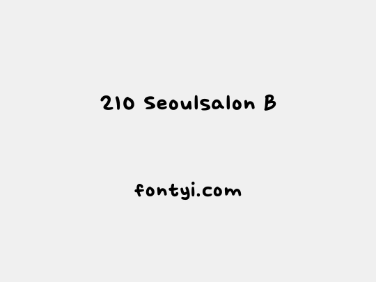 210 Seoulsalon B