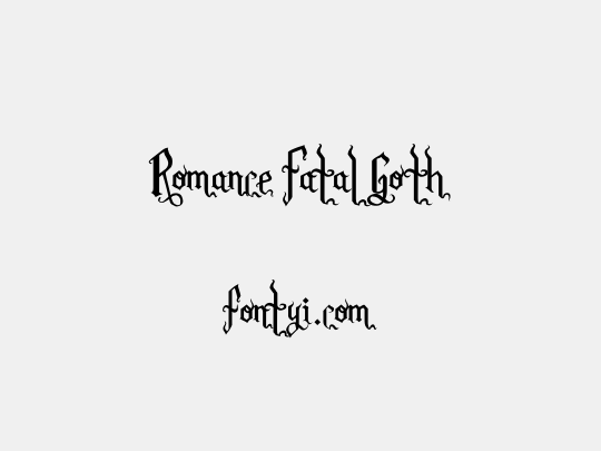 Romance Fatal Goth