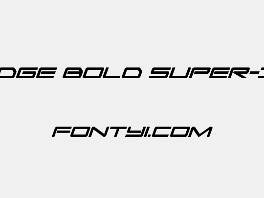 Sky Ridge Bold Super-Italic