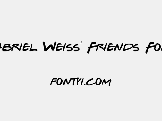 Gabriel Weiss' Friends Font