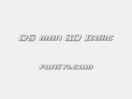 DS man 3D Italic
