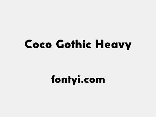 Coco Gothic Heavy