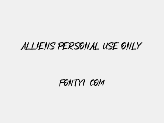 Alliens Personal Use Only