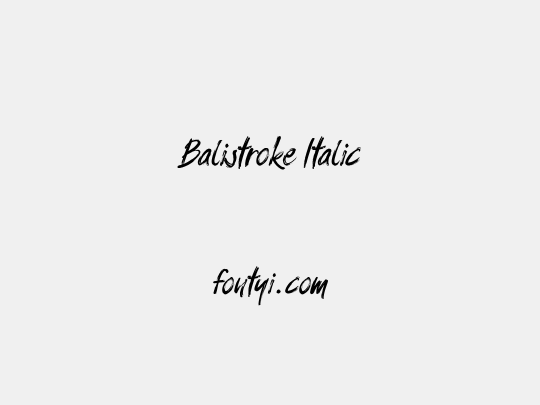 Balistroke Italic