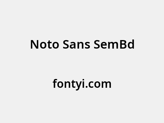 Noto Sans SemBd