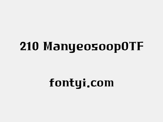210 ManyeosoopOTF