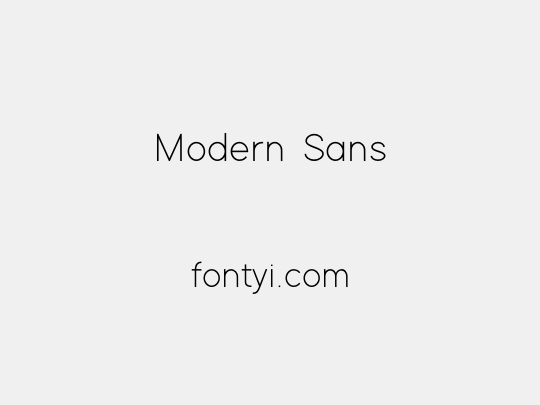 Modern Sans