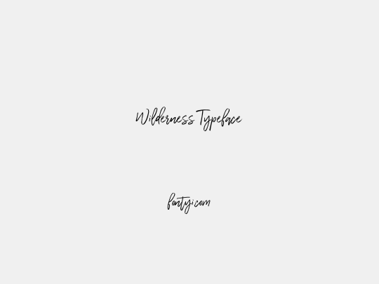 Wilderness Typeface