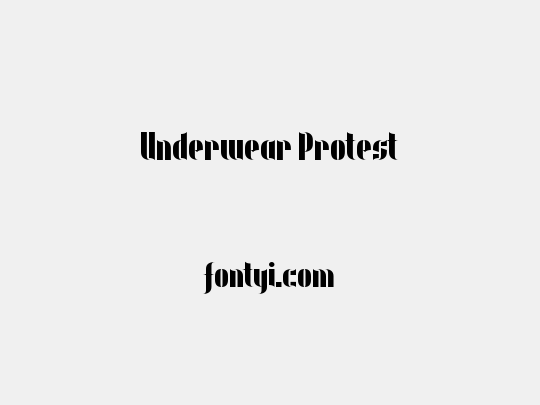 Underwear Protest