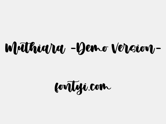 Muthiara -Demo Version-