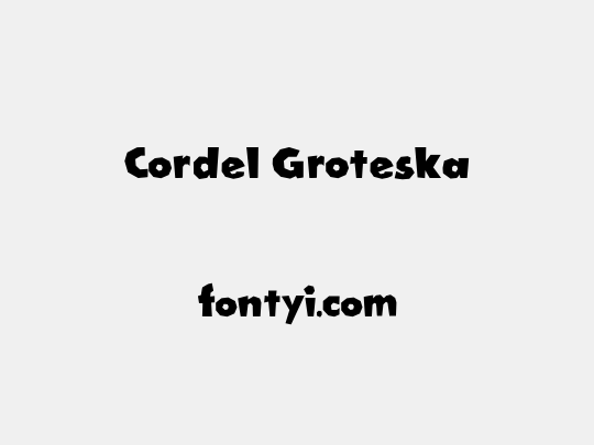 Cordel Groteska