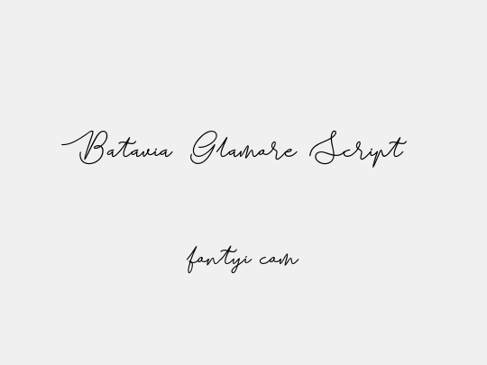 Batavia Glamore Script
