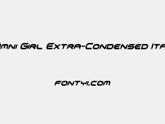 Omni Girl Extra-Condensed Ital