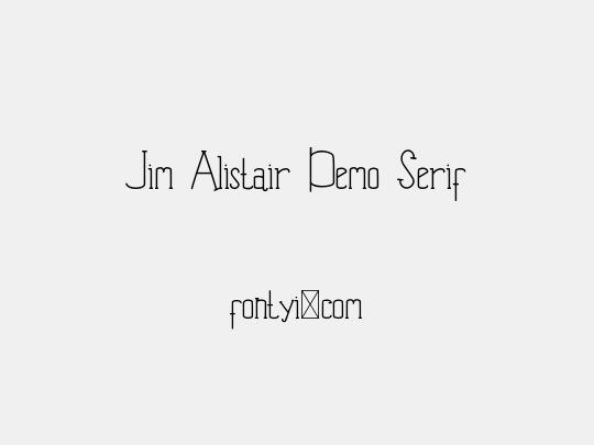 Jim Alistair Demo Serif