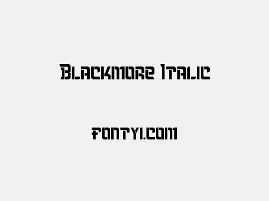 Blackmore Italic