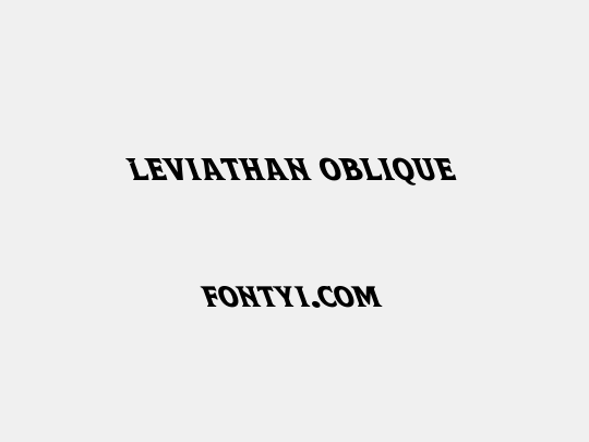 Leviathan Oblique