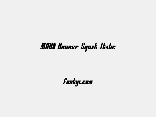 MOON Runner Squat Italic