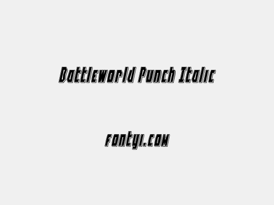 Battleworld Punch Italic