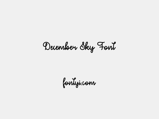 December Sky Font