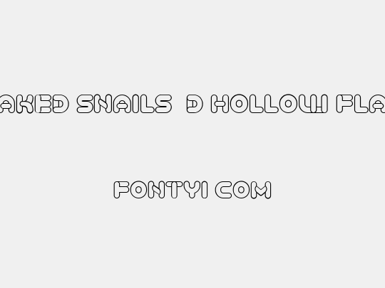 Baked Snails 3D Hollow Flat