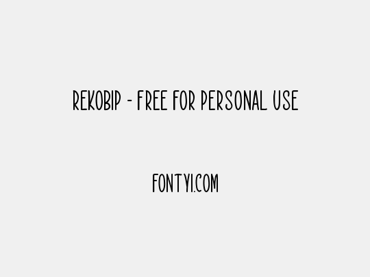 Rekobip - Free For Personal Use