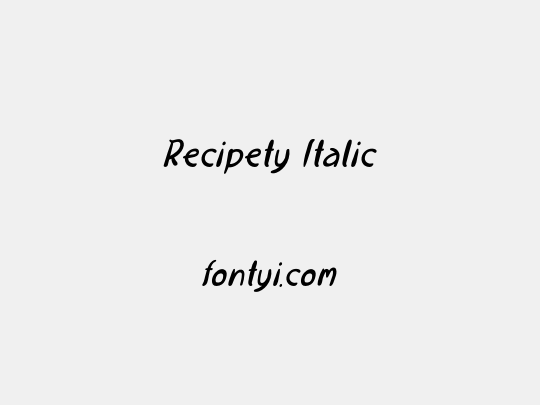 Recipety Italic