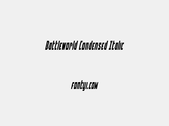 Battleworld Condensed Italic