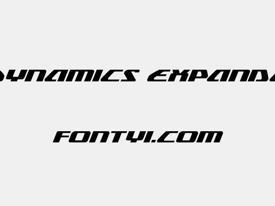 Global Dynamics Expanded Italic