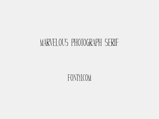 Marvelous Photograph Serif