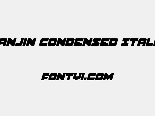 Banjin Condensed Italic