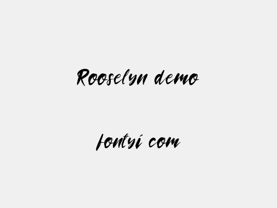 Rooselyn demo