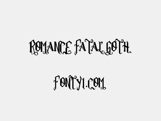 Romance Fatal Goth
