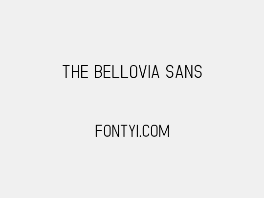 The Bellovia Sans
