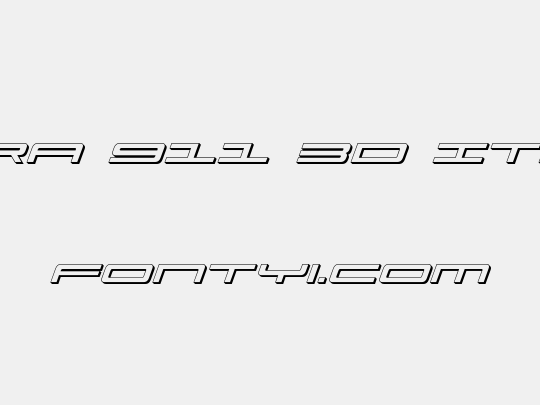 Ultra 911 3D Italic