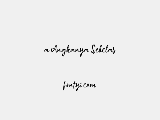 a Angkanya Sebelas