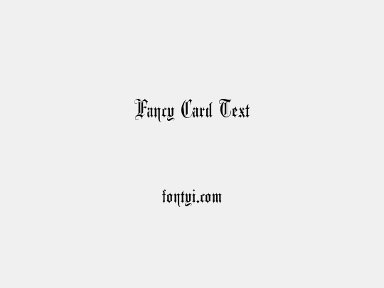 Fancy Card Text