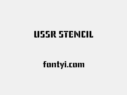 USSR STENCIL
