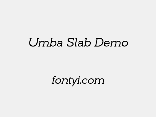 Umba Slab Demo