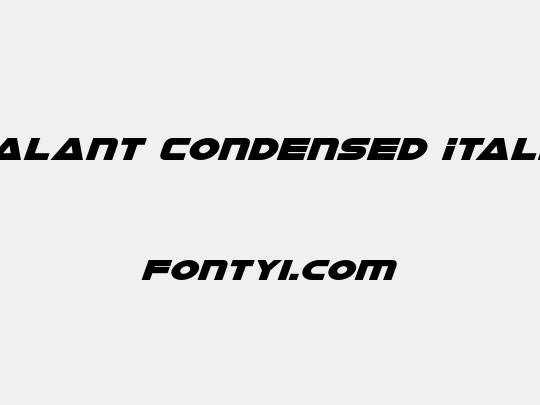 Galant Condensed Italic