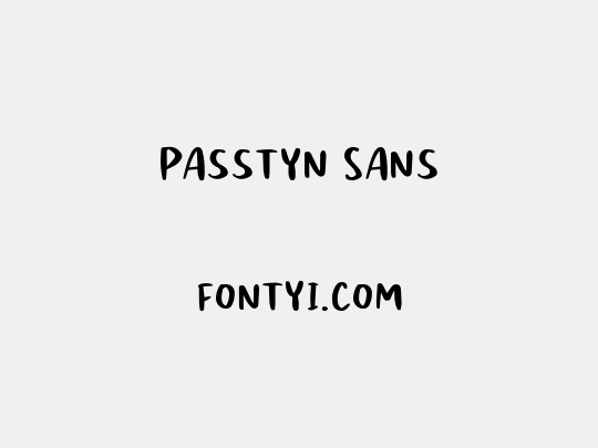 Passtyn Sans