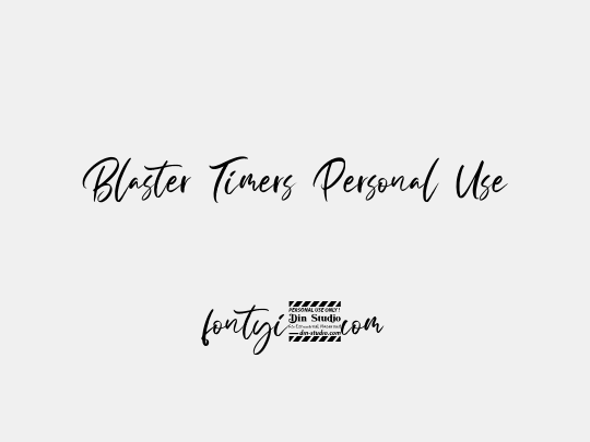 Blaster Timers Personal Use