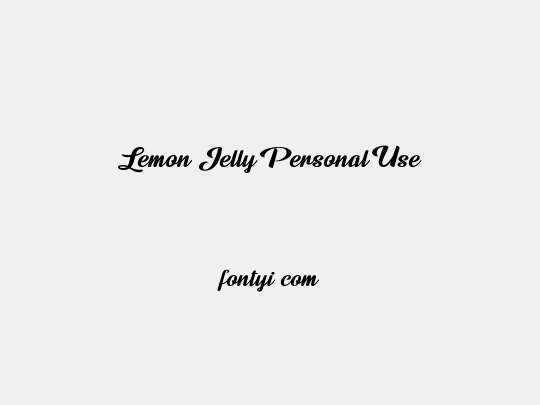 Lemon Jelly Personal Use