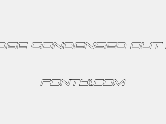 Sky Ridge Condensed Out Italic